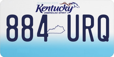 KY license plate 884URQ