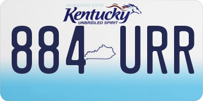 KY license plate 884URR