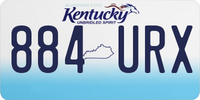 KY license plate 884URX