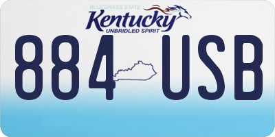 KY license plate 884USB