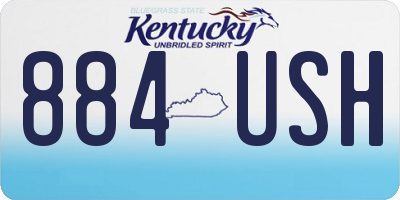 KY license plate 884USH