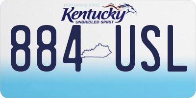KY license plate 884USL
