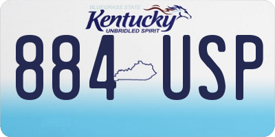KY license plate 884USP