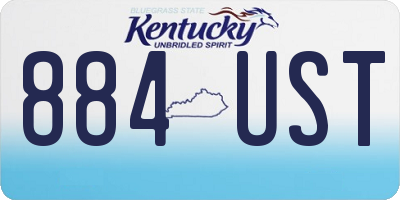 KY license plate 884UST
