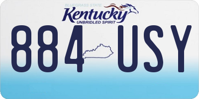 KY license plate 884USY