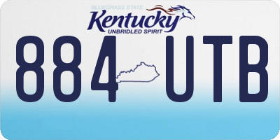 KY license plate 884UTB