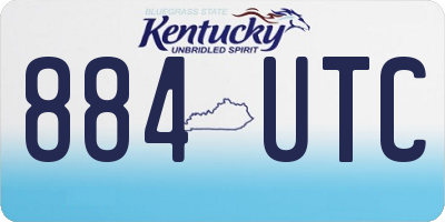 KY license plate 884UTC