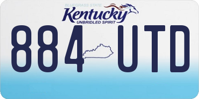 KY license plate 884UTD
