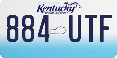 KY license plate 884UTF