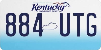 KY license plate 884UTG