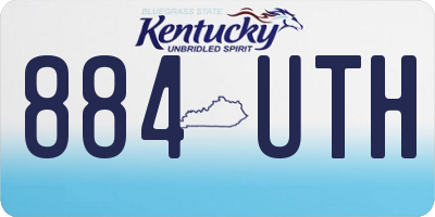 KY license plate 884UTH