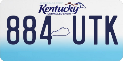 KY license plate 884UTK