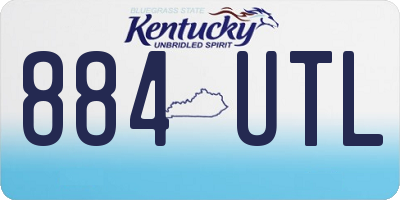 KY license plate 884UTL