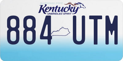 KY license plate 884UTM