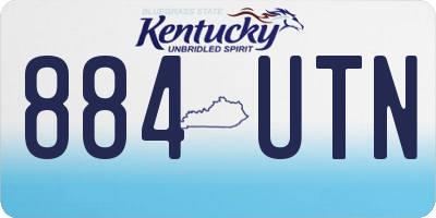 KY license plate 884UTN