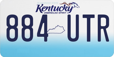 KY license plate 884UTR