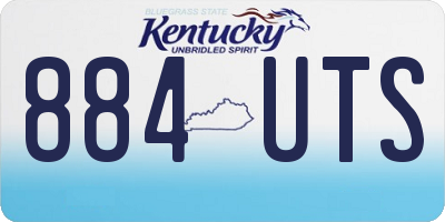 KY license plate 884UTS