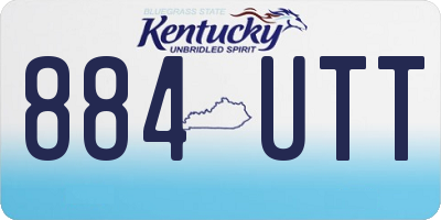 KY license plate 884UTT