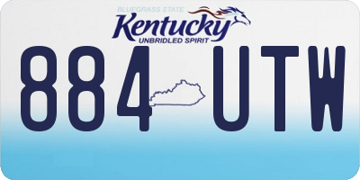 KY license plate 884UTW