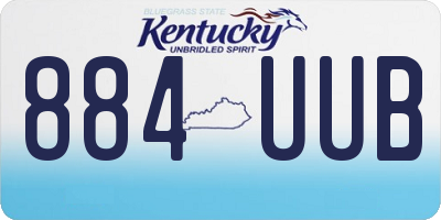 KY license plate 884UUB