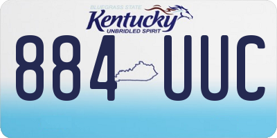 KY license plate 884UUC