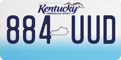 KY license plate 884UUD