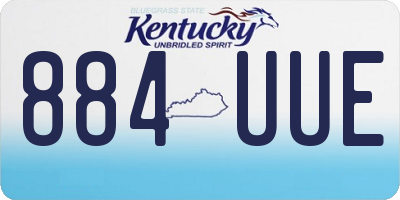 KY license plate 884UUE