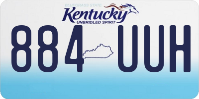 KY license plate 884UUH