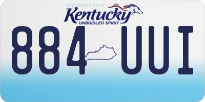 KY license plate 884UUI