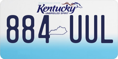 KY license plate 884UUL