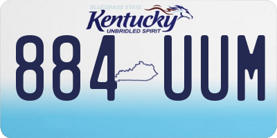KY license plate 884UUM