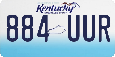 KY license plate 884UUR