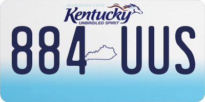 KY license plate 884UUS