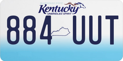 KY license plate 884UUT