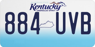 KY license plate 884UVB