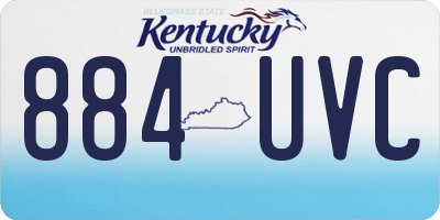 KY license plate 884UVC