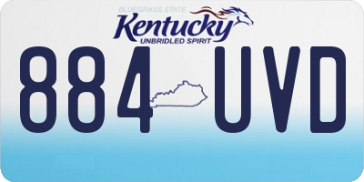 KY license plate 884UVD