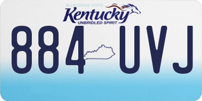KY license plate 884UVJ