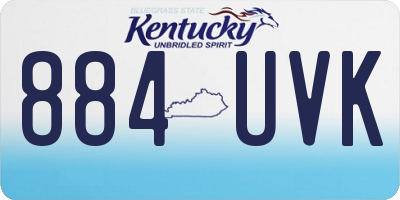 KY license plate 884UVK