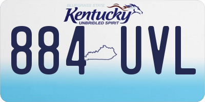 KY license plate 884UVL