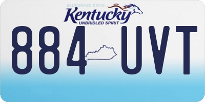 KY license plate 884UVT