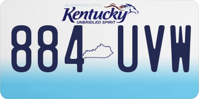 KY license plate 884UVW