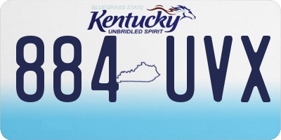 KY license plate 884UVX