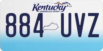 KY license plate 884UVZ
