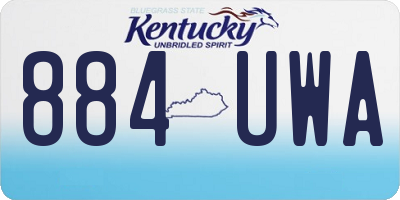 KY license plate 884UWA