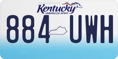 KY license plate 884UWH
