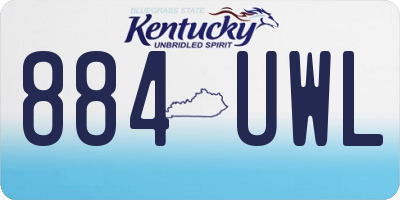 KY license plate 884UWL