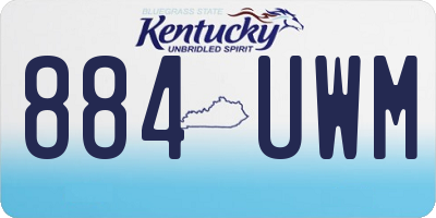 KY license plate 884UWM