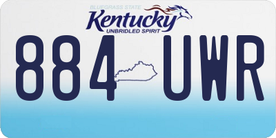 KY license plate 884UWR