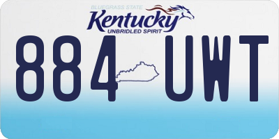 KY license plate 884UWT